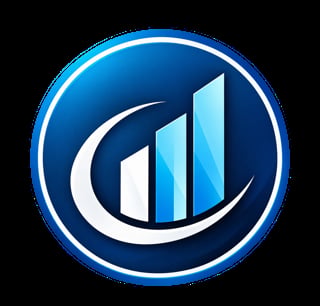 CIS — Contract Intelligence System by COAIG logo, blue circular emblem with white crescent and ascending bar chart