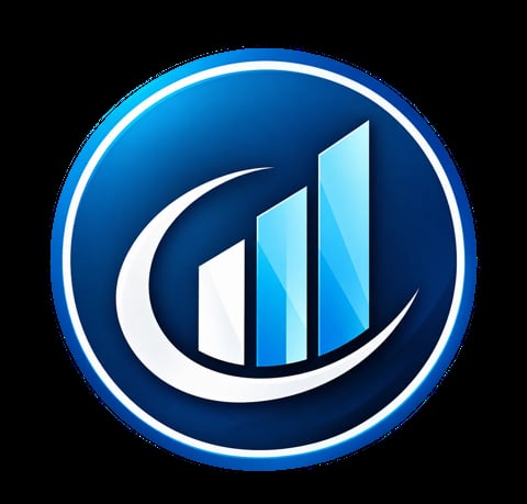CIS — Contract Intelligence System by COAIG logo, blue circular emblem with white crescent and ascending bar chart